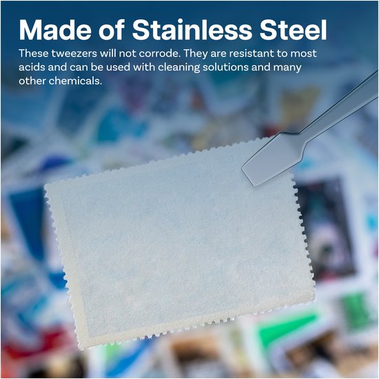 MMOBIEL 2x Brucelles à tampon en acier inoxydable, documents, développement de photos, etc.