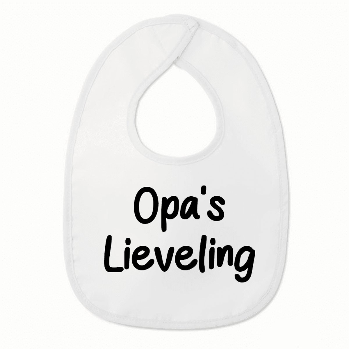 Goedkoopste Slabbetje met tekst - Opa's lieveling - Wit/zwart | 100 katoen - Incl. hoogwaardige Klittenband sluiting - Kraamcadeau - Babyshower - Slabber | Incl. 2 jaar garantie