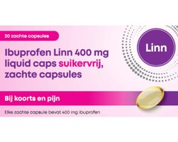 Linn Ibuprofen 400 mg Suikervrije Liquid Cap - 20 capsules