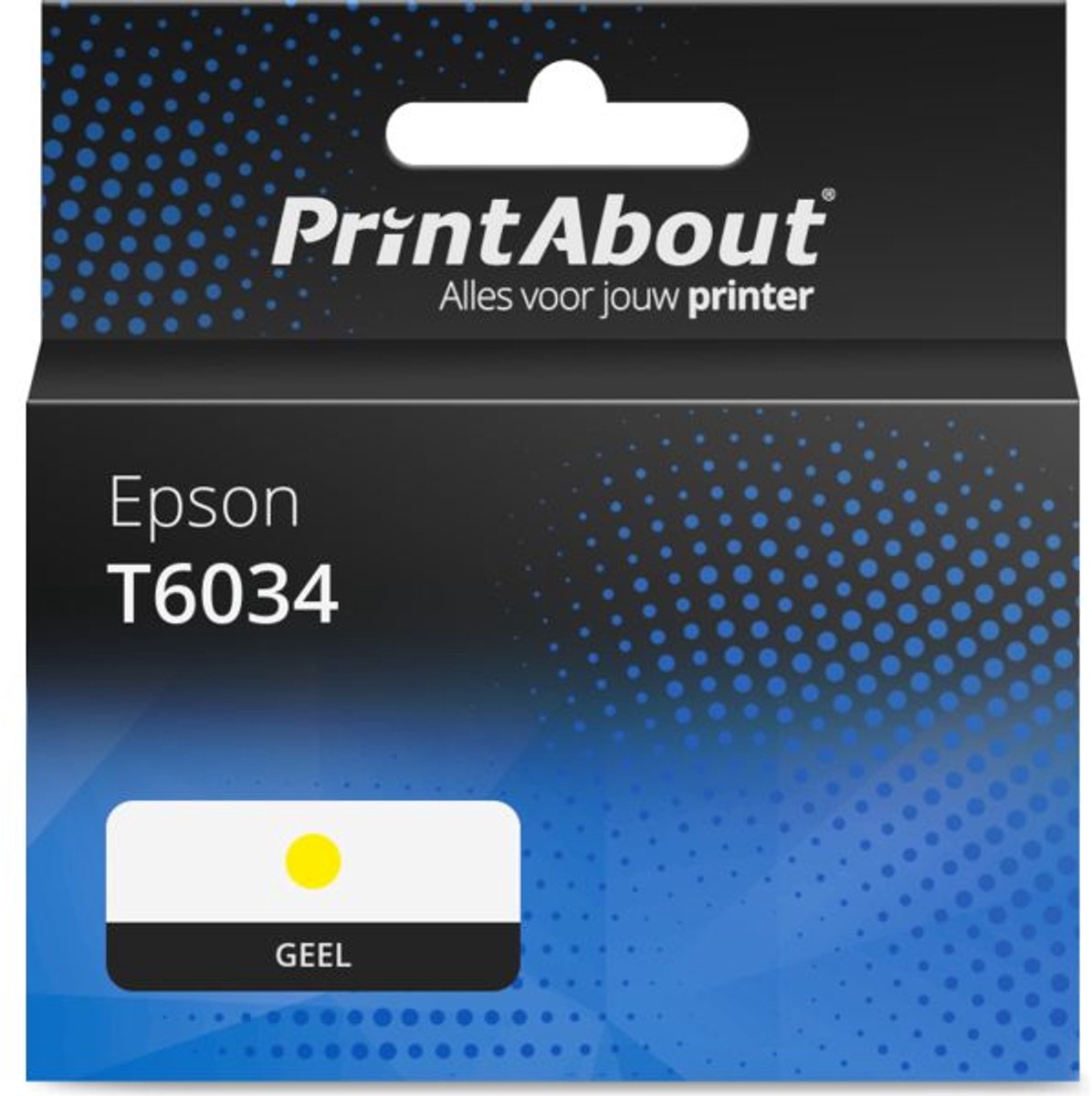 PrintAbout huismerk Inktcartridge T6034 Geel Hoge capaciteit geschikt voor Epson