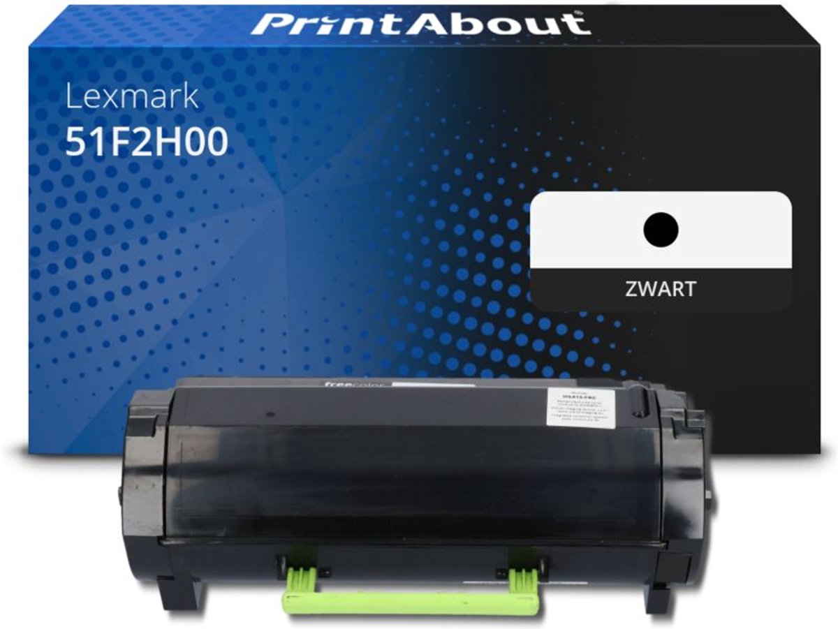 PrintAbout Huismerk Lexmark 51F2H00 (512H) Toner Zwart Hoge capaciteit