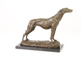Lévrier - Statue en bronze - Greyhound - Sculpture en bronze - Statue de chien - Décoration artistique - 32x11x25