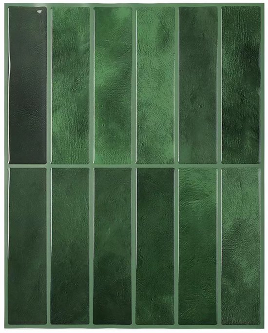 Sticker carrelage Piastrelle Vert Allongé