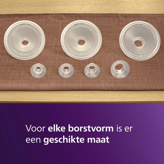Philips Avent SCF439/01 Dubbele Opvangcups - Handsfree Kolven - Ultralicht & Draagbaar - SkinSense Siliconen voor Comfortabele Pasvorm - Transparante Cups voor Optimale Controle van Philips — afbeelding 4