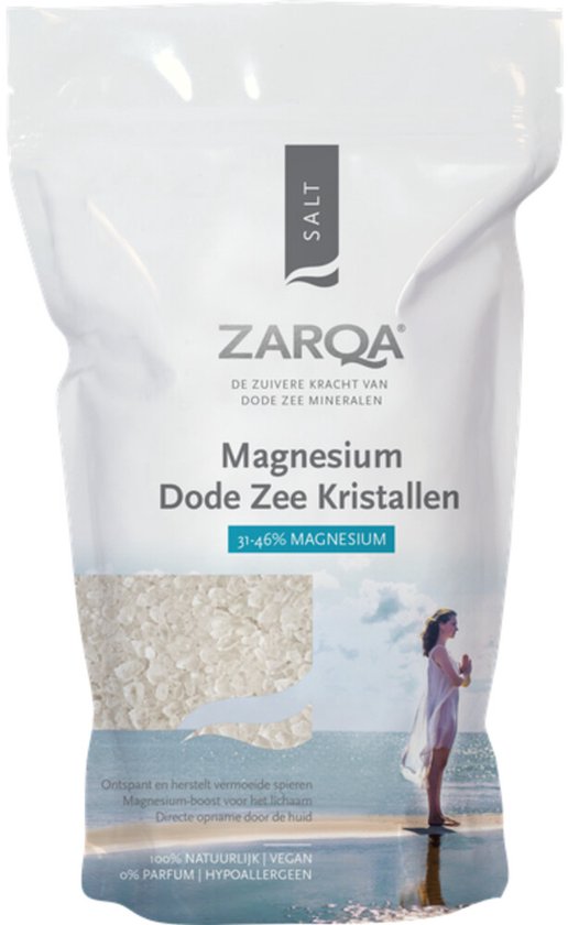 ZARQA Puur Dode Zee Magnesium Kristallen (ontspant en herstelt vermoeide spieren) - 1kg.
