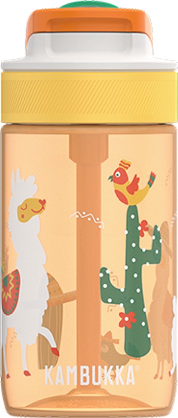 Gourde Isotherme KAMBUKKA Lagoon 400 Ml - Design 'Mexican Parade', Avec Paille Intégrée