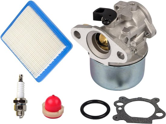 Carburateur set met startpeer en luchtfilter 491588 compatibel met
