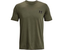 Under Armour UA M SPORTSTYLE LC Short Sleeve Heren Sportshirt - Groen - Maat XL