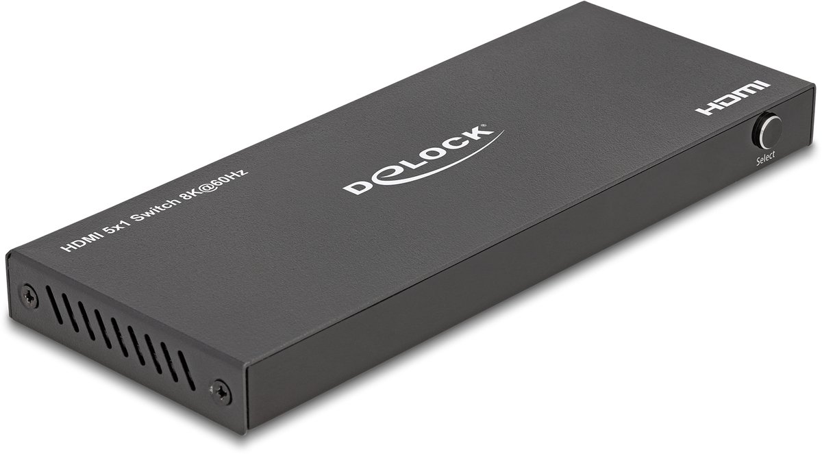 Delock HDMI Switch 5 x HDMI in to 1 x HDMI out 8K 60 Hz