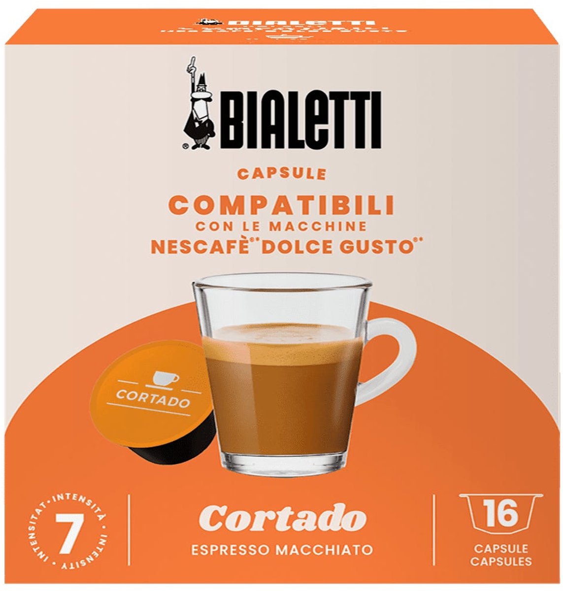 Goedkoopste Bialetti Cortado - Nescafe Dolce Gusto Compatible Capsules - 96 koffiecups