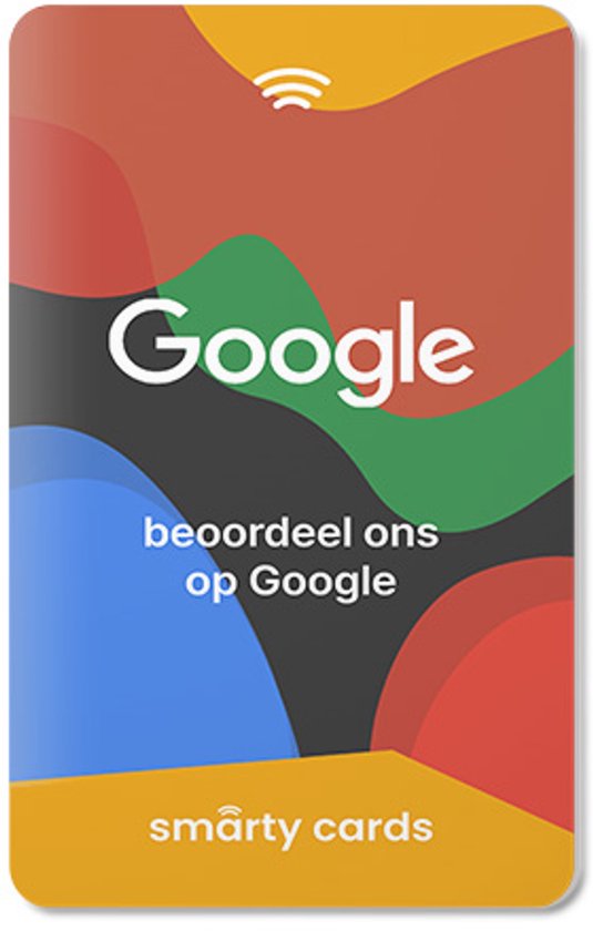Smarty Cards Kleurrijke Vormen - Google Review Kaart - NFC - Kleurrijke Vormen - Eenvoudig Reviews Verzamelen