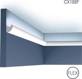 Kroonlijst Orac Decor CX188F AXXENT plafondlijst flexibele lijst lijstwerk modern design wit 2 m