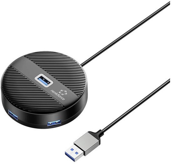 LogiLink - USB Multilader - 4 poorten - stopcontact - 3x USB A 1x mini