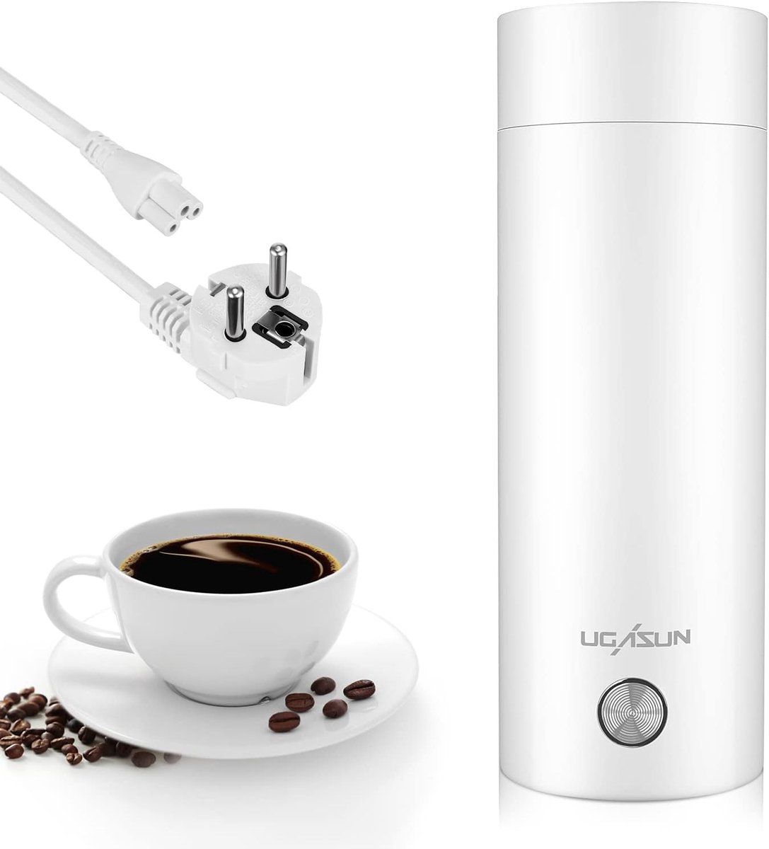 Draagbare Reiswaterkoker 400 ml – 3-in-1 Minikoker met Automatische Uitschakeling
