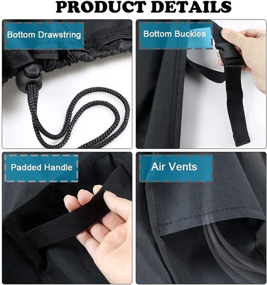 Regenhoes voor hangmat, waterdicht canvas, draagbare hoes met Regenhoes voor hangmat, waterdicht canvas, draagbare hoes met