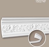 Corniche 150274F Profhome Moulure décorative flexible style Rococo-Baroque blanc 2 m
