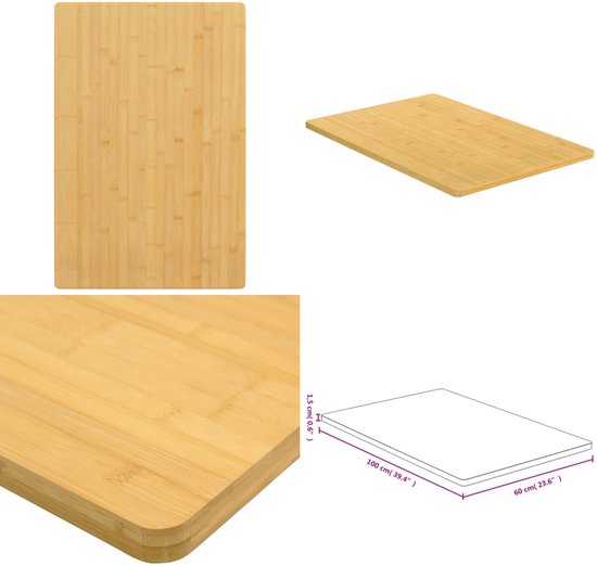 vidaXL Tafelblad 50x100x4 cm bamboe, vervangend tafelblad, eetkamertafelblad, salontafelblad, blad, eetkamertafel blad, tafelonderdeel vidaXL Tafelblad 50x100x4 cm bamboe, vervangend tafelblad, eetkamertafelblad, salontafelblad, blad, eetkamertafel blad, tafelonderdeel