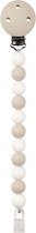 Nattou SILICONE Fopspeenketting - 21 cm - Klei/Wit