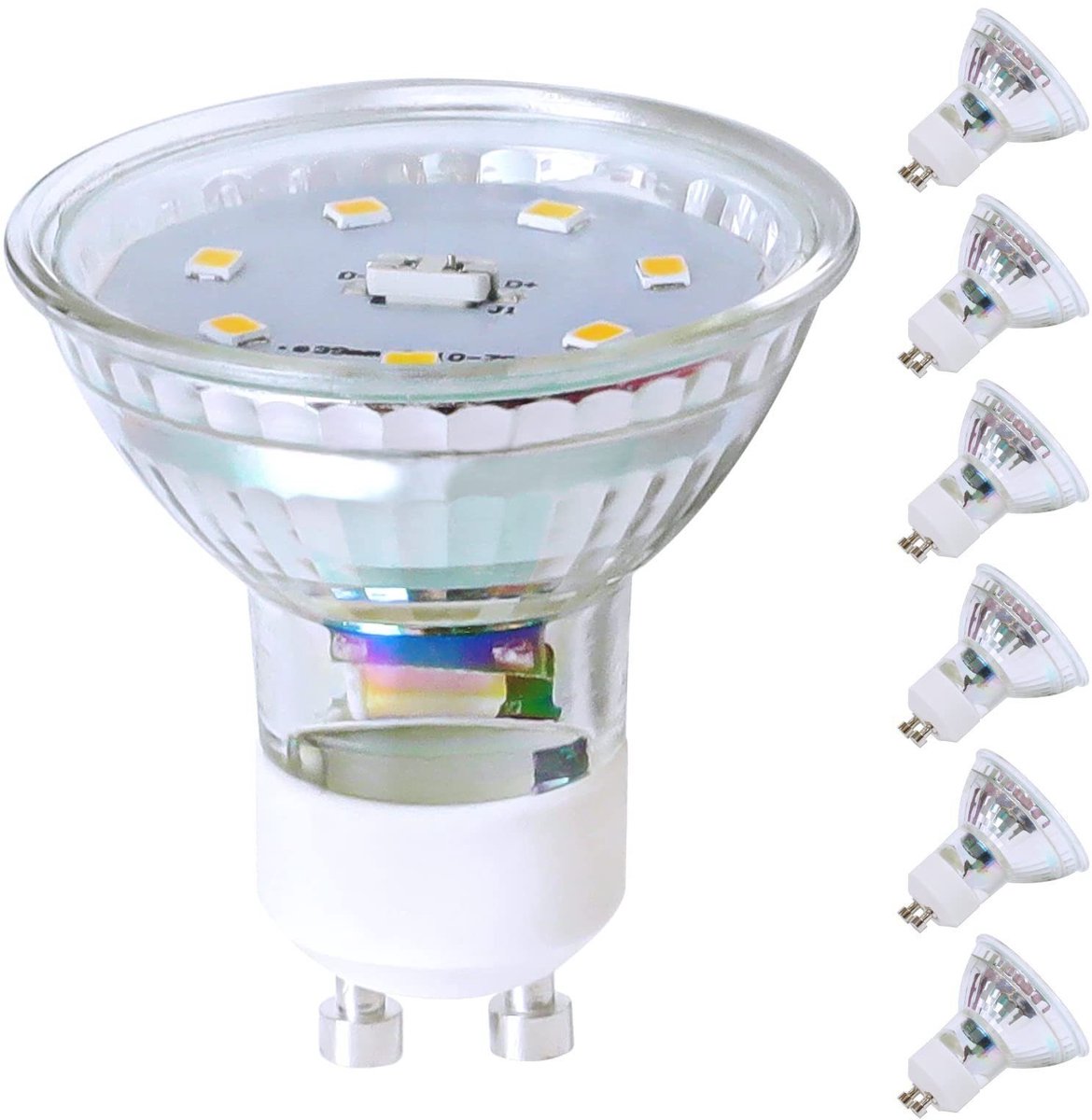 NETTLIFE LED Lampen GU10 - 4000K Wit neutraal - 5W Vervangt 50W - Wit - Stralingshoek 110° gloeilamp - reflector spot - 6 Stuks