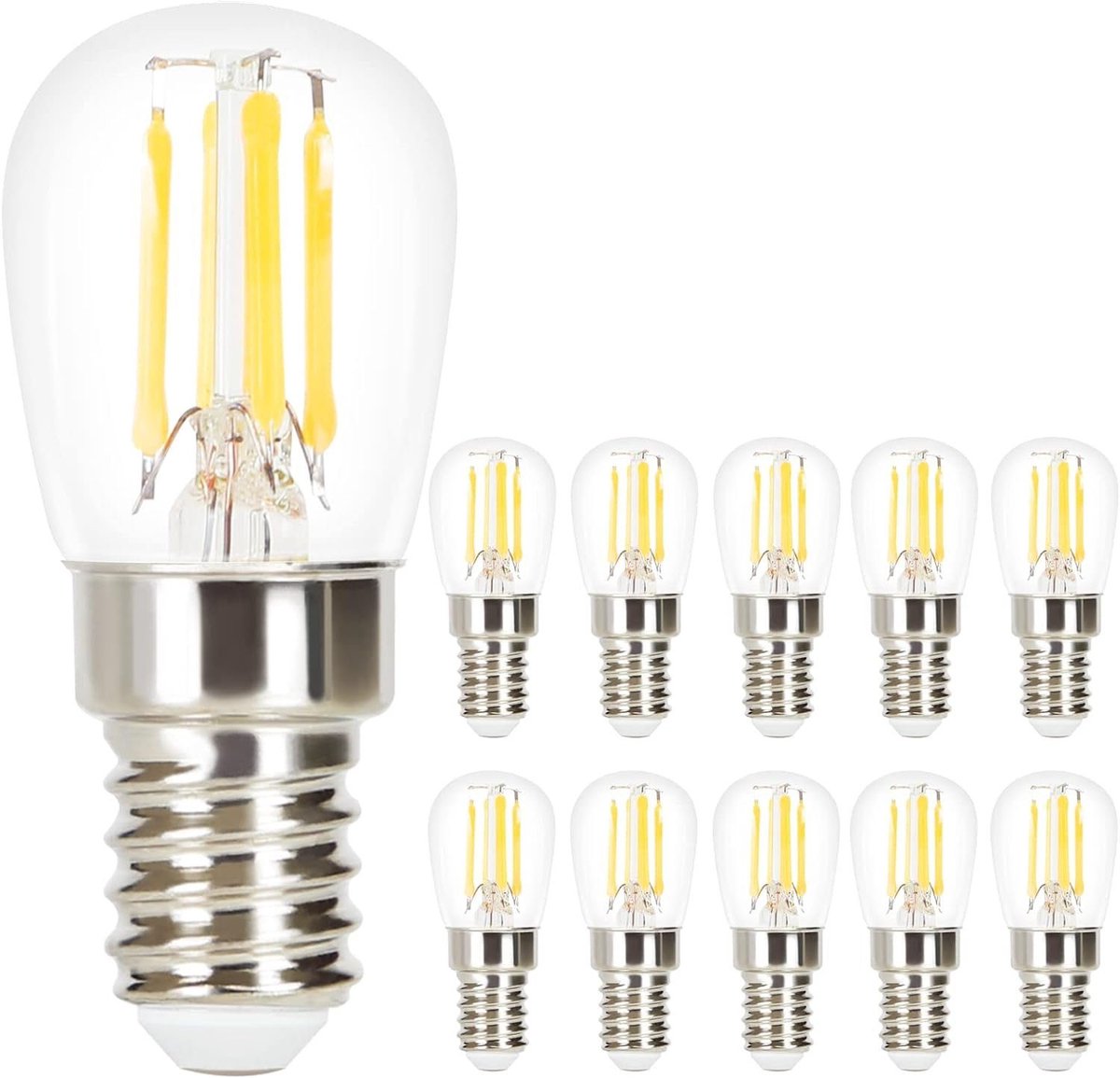 NETTLIFE LED Lampen ST25 - 10 Stuks - E14 - 2700K Warm wit - 4W retro Gloeilamp - Edison lamp - voor thuis cafe bar