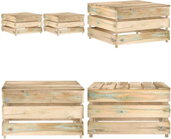 VidaXL Picknicktafel 160x134x75 cm geïmpregneerd grenenhout