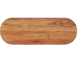 vidaXL Tafelblad - Ovaal - 140x50x2,5 cm - Acaciahout Tafelblad - Acacia Hout - Ovale Tafel - Eetkamerstoel - Tweedehands Meubels