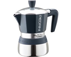 Pedrini MyMoka induction Moka pot Blauw, Roestvrijstaal
