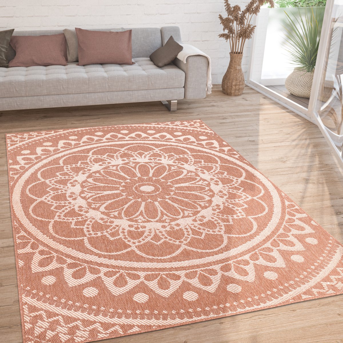 Flycarpets Binnen en Buitenkleed - Vloerkleed Brescs - Abrikoos