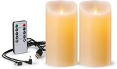 Led kaarsen oplaadbaar - Inclusief Afstandsbediening - Bewegende Vlam - Veilig & Duurzaam - Realistische Kaarsen - Oplaadbare Waxinelichtjes - Ongeparfumeerd - Kerstverlichting - Led Kaarsen Oplaadbaar - Kaars - Gezelligheid - Met Oplaadstation - The