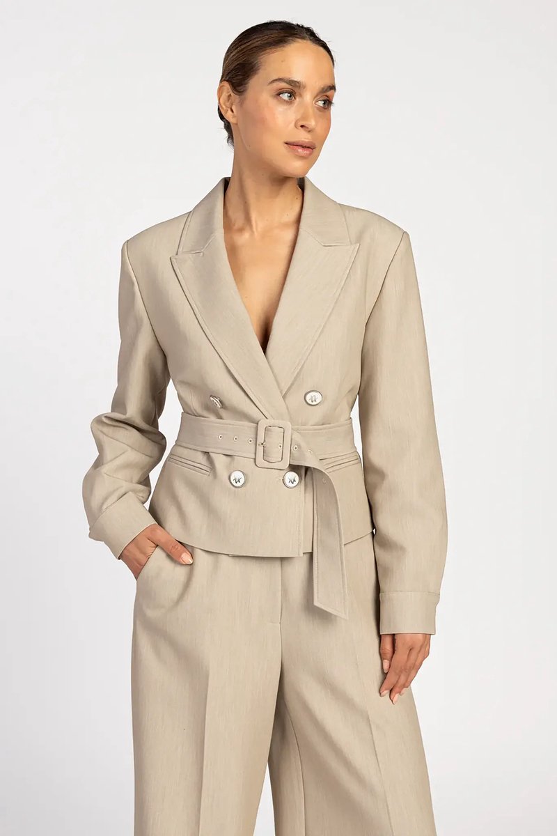 AAIKO Mae R Pes 345 Blazers Dames - Taupe - Maat L