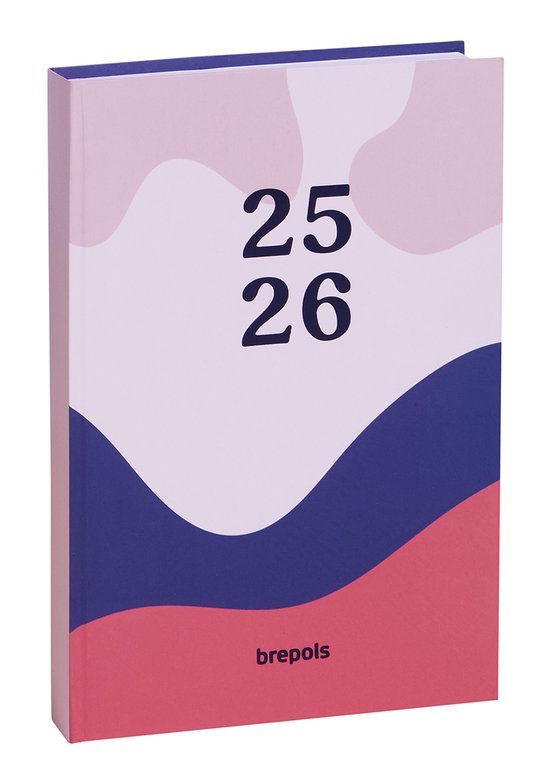 Brepols agenda 2025-2026 - Student COLOR CAMO - Schoolagenda - 1 week op 2 pagina's - Stevige omslag - Weekoverzicht - Roze - 9 x 16 cm
