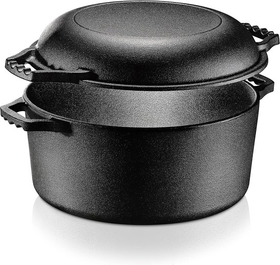 NutriChef Braadpan Met Deksel -Gietijzeren Hollandse Oven ...