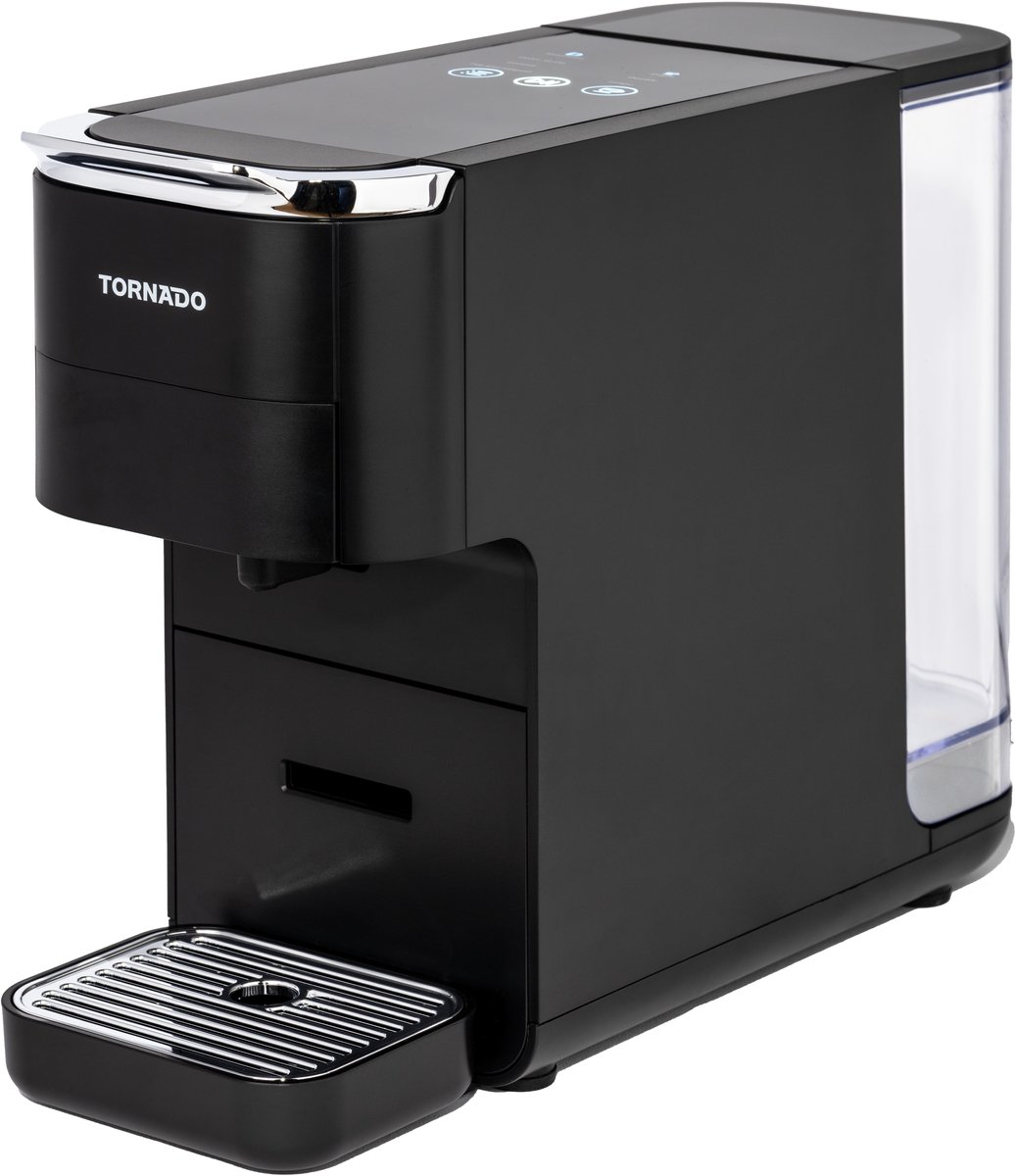 Tornado TCM7042-GS - Koffiezetapparaat - Pads, Cups & Gemalen Koffie - 1.5L - 1350W - Zwart