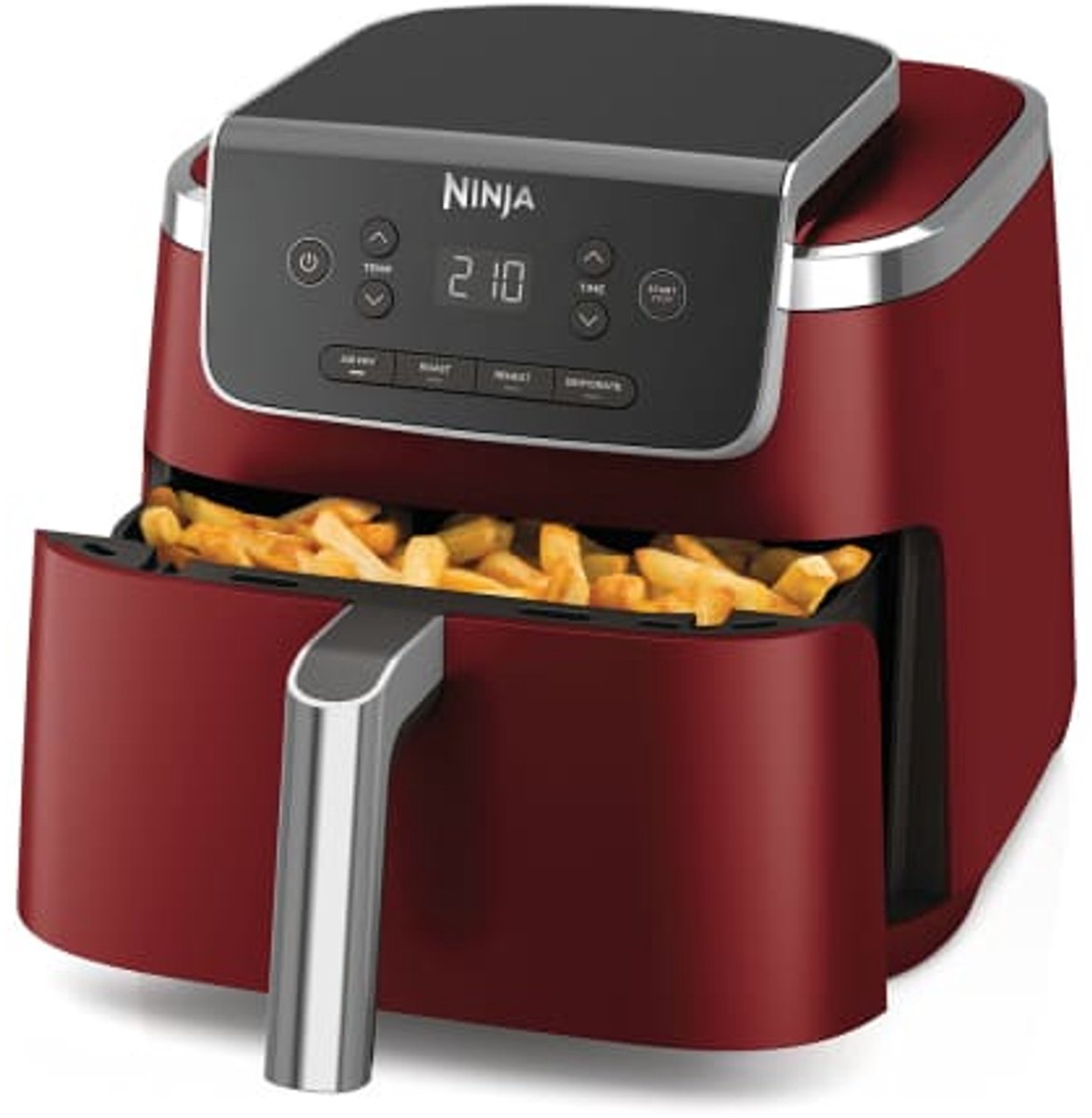 Ninja Airfryer PRO 4,7L Heteluchtfriteuse Vrijstaand 4 Programma's Digitale Timer Cinnamon Rood - Afbeelding 5