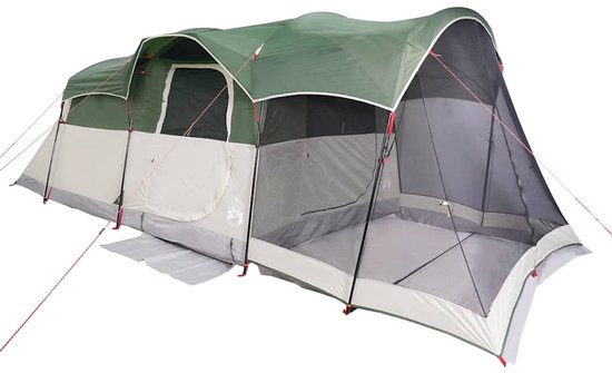 vidaXL Tunneltent - 8-persoons - Waterdicht - Groen Kampeeruitrusting - Gezinstent - Tunneltent - Waterdichte Tent - Windbestendige Tent van Vidaxl — afbeelding 3