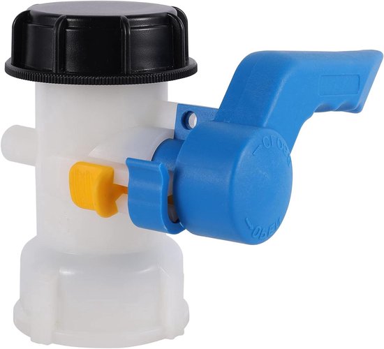 QWORK® IBC Tank verbinder, IBC verbindungssets, für 2 IBC Tanks nebeneinander, 3/4 Schwananhals Wasserhahn, wassertank zubehör