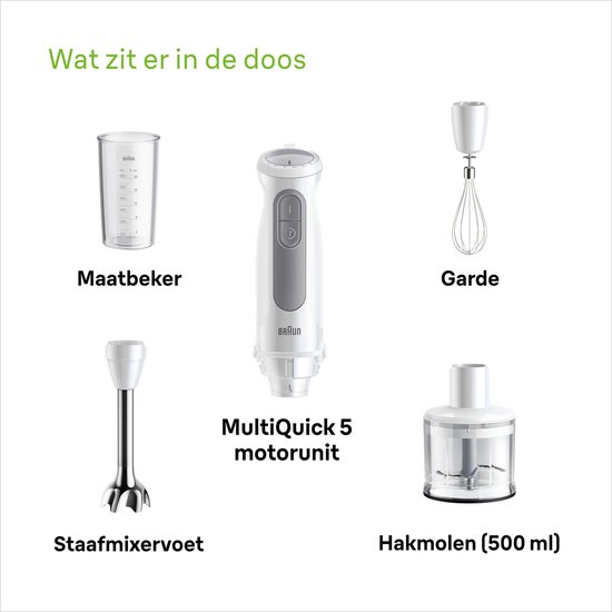Braun Multiquick 5 MQ50.236M - Staafmixer - Wit van Braun — afbeelding 4