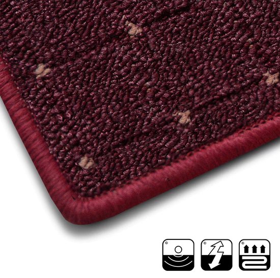 Tapis de Chambre Karat - Rapido - Violet - 1 Tapis 67 x 330 cm + 2 Tapis 67 x 130 cm