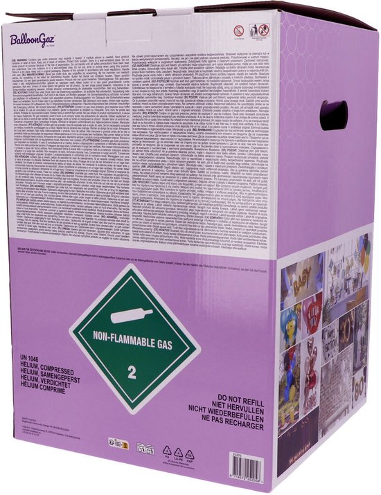 Heliumtank Voor Feestjes 0,14 M³ - Voor 20 Ballonnen (23 Cm), Perfect Voor Verjaardagen En Bruiloften