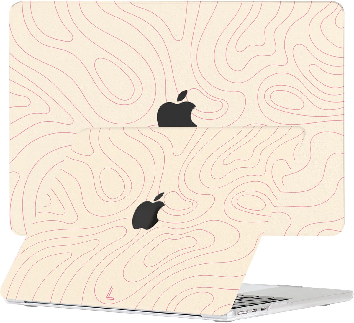 Lunso Geschikt voor MacBook Air 15 inch (2023-2026) cover hoes - case - Pink Mocha