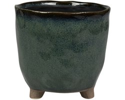 Ter Steege - Keramiek Bloempot - Blauw - D19 x H19 cm - Opening 17 cm