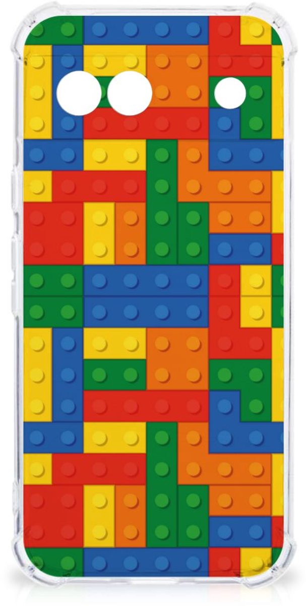 Google Pixel 8A Doorzichtige Silicone Hoesje Blokken