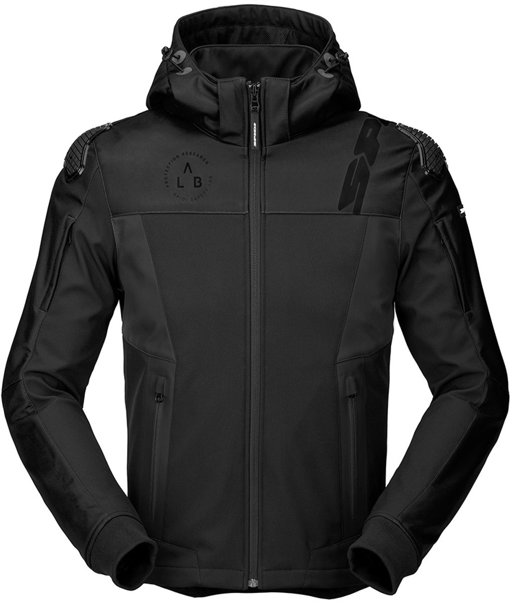 Spidi Hoodie Warrior Zwart - Jas