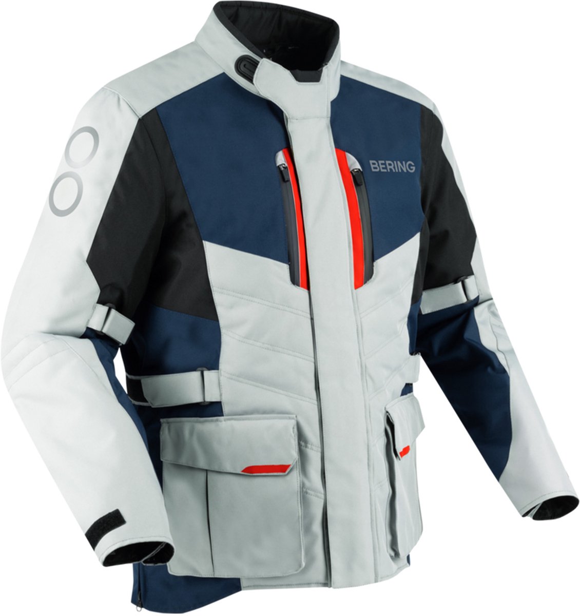 Bering Siberia Jas Grijs Blauw Rood - Maat M - Jas