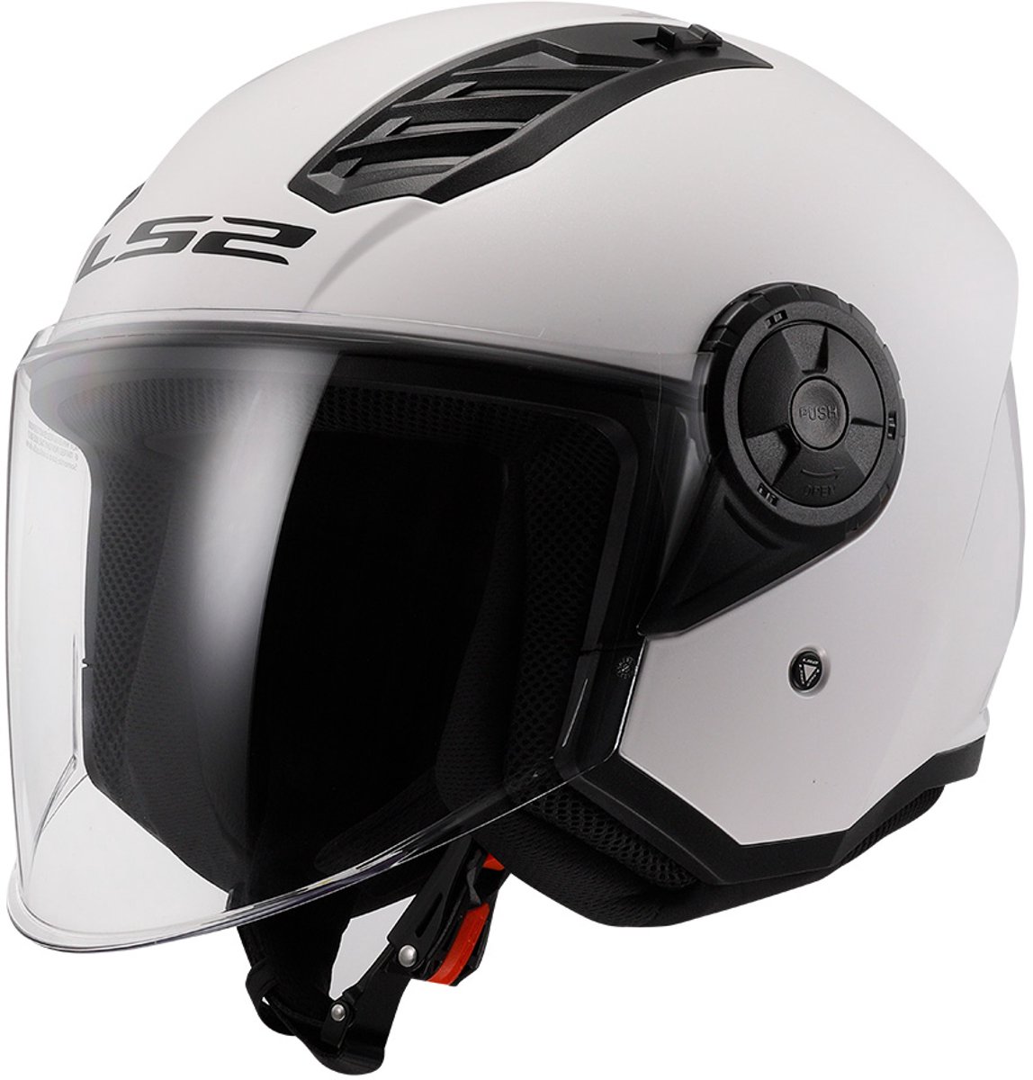 LS2 OF616 Airflow II Solid Gloss Wit 06 Jethelm - Helm