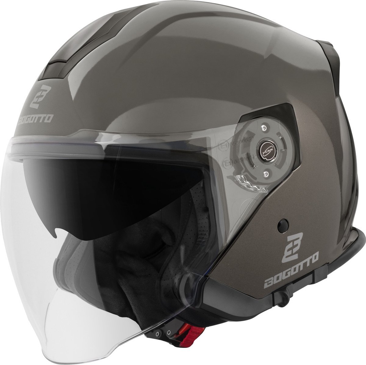 Bogotto H586 Solid Antraciet Jethelm - Helm