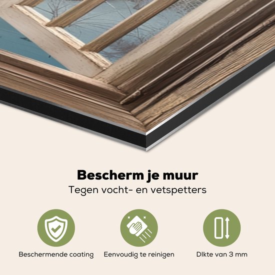 Crédence de Cuisinière en Aluminium 120x60 cm - Vue - Tallgrass - Dunes - Mer - Paysage - Écran Pare-éclaboussures pour Plaque de Cuisson - Protection Murale