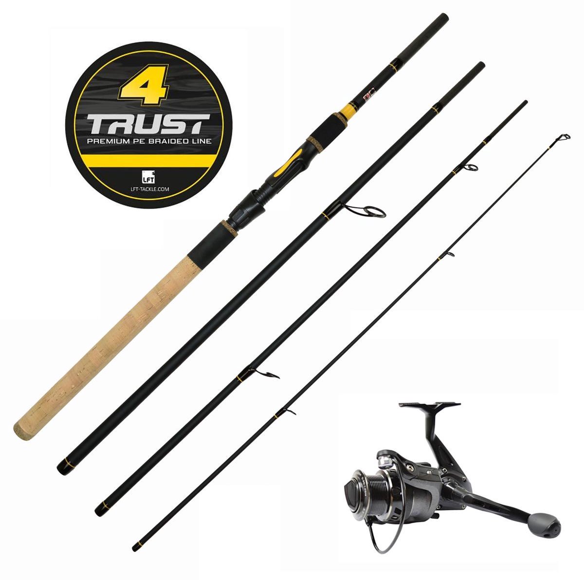 Reishengel set - LFT - Sense - Predator - 2.40m - 20-40gram - 4-delig - Hengelset - Reishengel met Molen