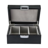 SOULONG 3 Slots Display Horloge Box, Grade PU Lederen Horloge