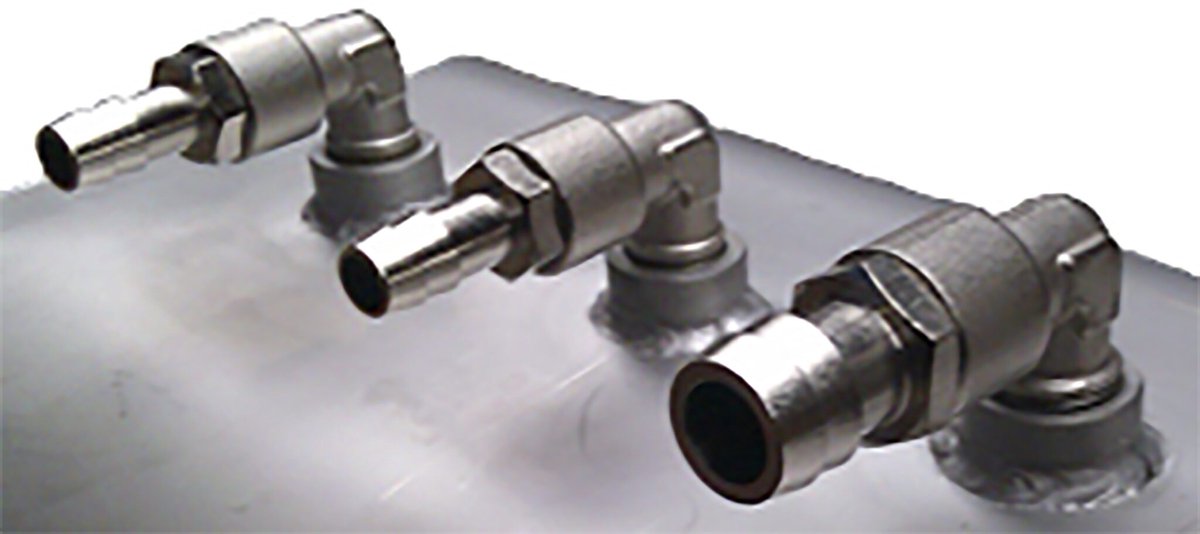 Allpa RVS inbouw Brandstoftank 50 liter verticaal model
